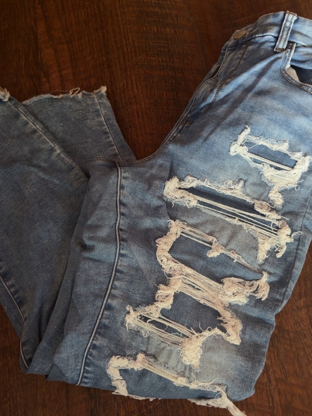 American Eagle Outfitters Distressed Light Blue Women's Jeggings
